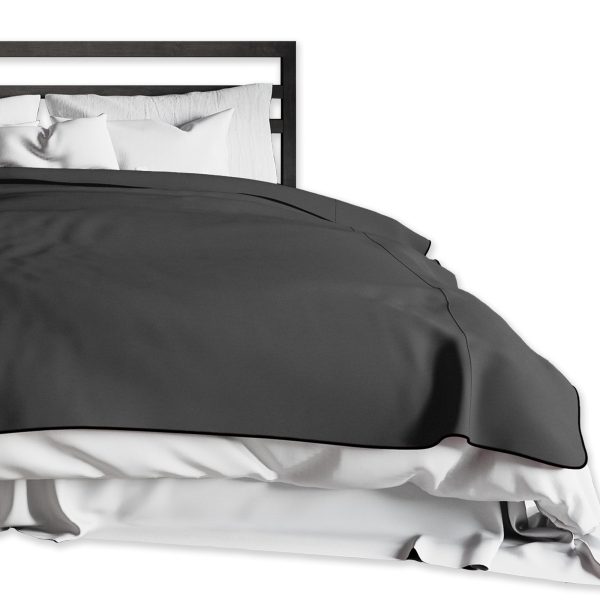 Fascinator Lush Throw  Black Microvelvet - King Size - Image 3