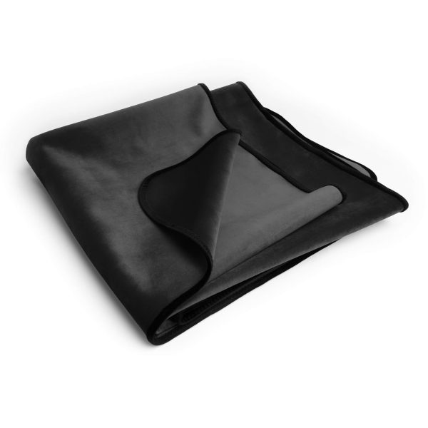 Fascinator Lush Throw  Black Microvelvet - King Size - Image 4