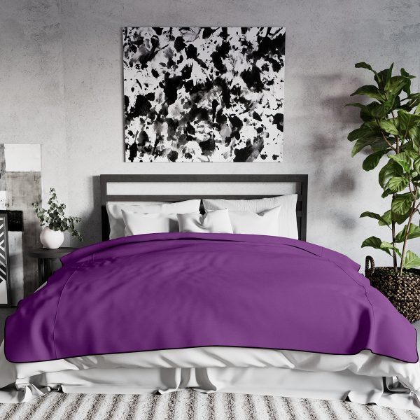 Fascinator Lush Throw  Purple Microvelvet - King Size - Image 2