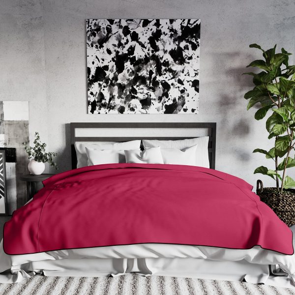 Fascinator Lush Throw  Merlot Microvelvet - King Size - Image 2