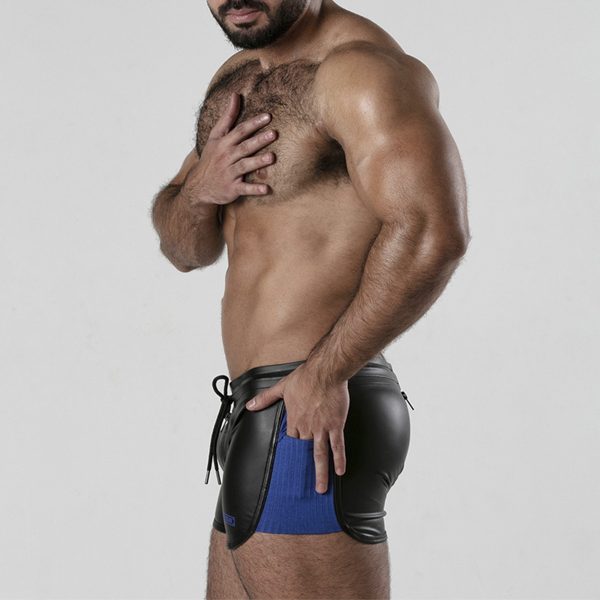 LOCKER GEAR 2 WAY ZIPPER CONTRAST SHORT BLUE - Image 5