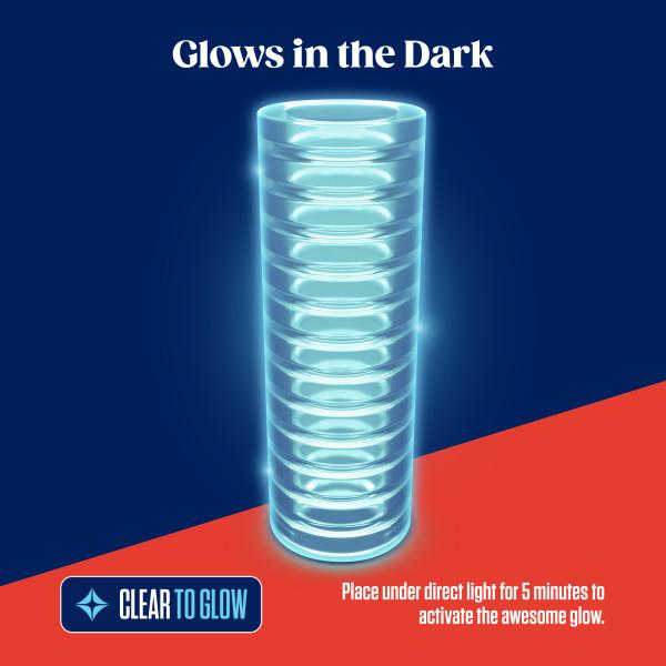 Rize Ribz Glow In The Dark Self Lubricating Stroker Clear - Image 4