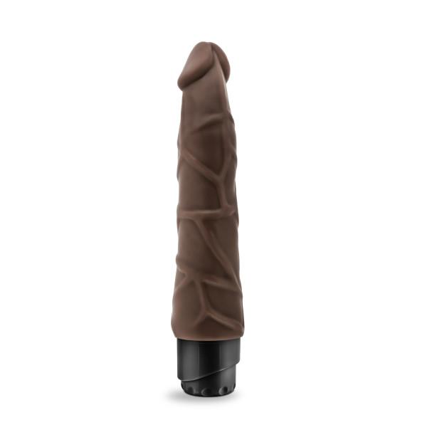 Dr Skin Cock Vibe 1 Chocolate Brown Realistic Dildo - Image 2