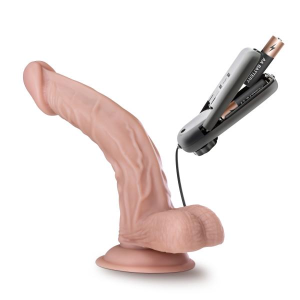 Dr. Skin Dr. Sean 8 inches Vibrating Cock Suction Cup Beige - Image 4