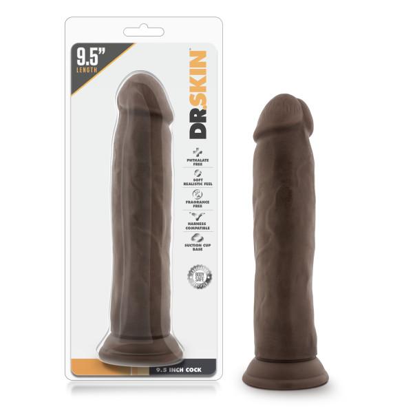 Dr Skin 9.5 inches Cock Chocolate Brown Dildo - Image 4