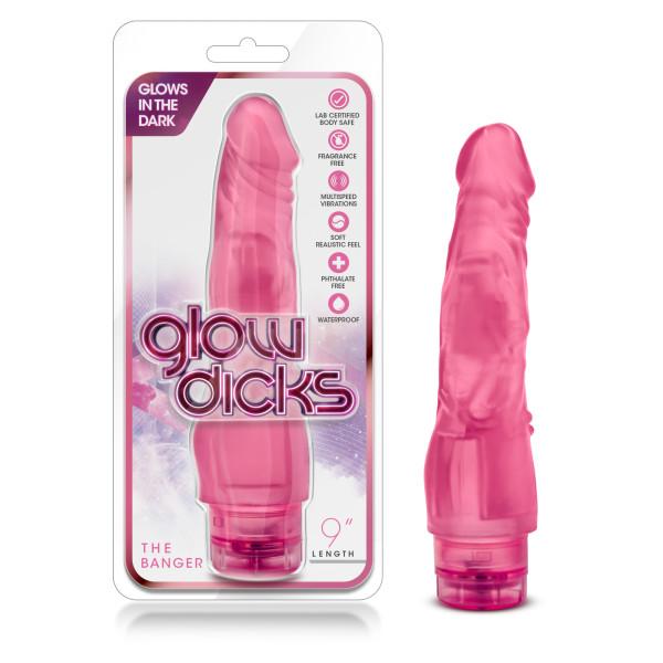 Glow Dicks The Banger Pink Realistic Vibrator - Image 3