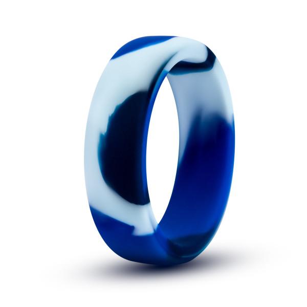 Performance Silicone Camo Cock Ring Blue Camoflauge - Image 2