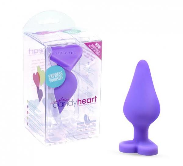 Naughtier Candy Heart Purple Butt Plug - Image 2