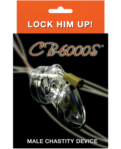 CB-6000S Male Chastity Device 2.5 inches Cock Cage and Lock Set Clear - Image 3
