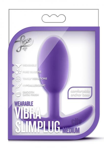 Luxe Wearable Vibra Slim Plug Medium Purple - Image 3