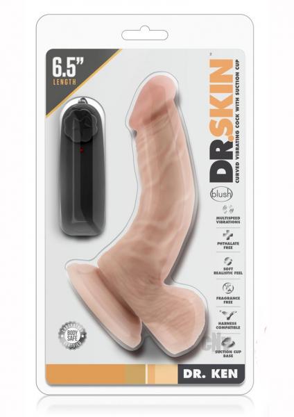 Dr Ken 6.5 inches Vibrating Cock with Suction Cup Beige - Image 3