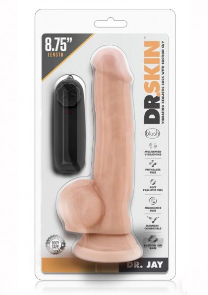 Dr Jay 8.75 inches Vibrating Cock with Suction Cup Beige - Image 3