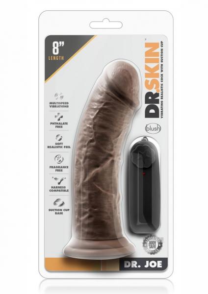Dr Skin Dr Joe Vibe Cock W/suction Choc