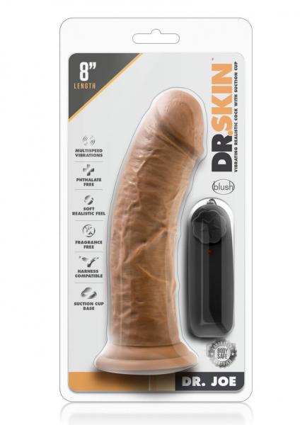 Dr Joe 8 inches Vibrating Cock with Suction Cup Tan - Image 3