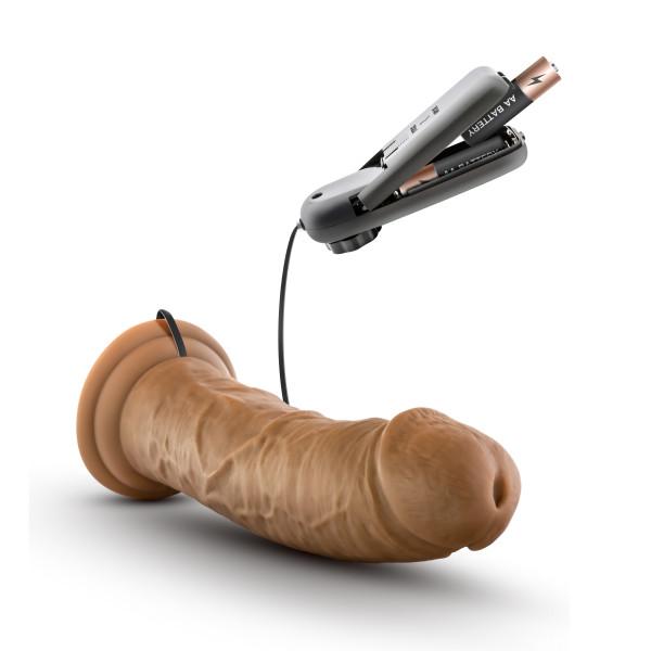 Dr Joe 8 inches Vibrating Cock with Suction Cup Tan - Image 2