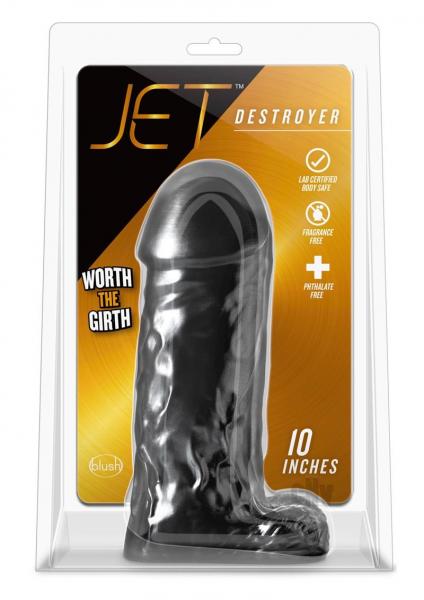 Jet Destroyer Carbon Black Metallic Dildo - Image 3