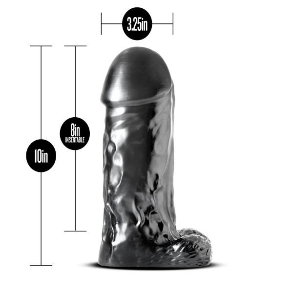 Jet Destroyer Carbon Black Metallic Dildo - Image 4