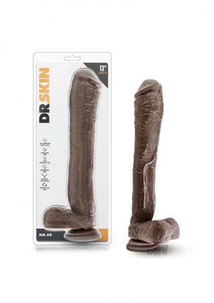 Mr Ed 13 Inches Dildo with Suction Cup Chocolate Brown - Image 3