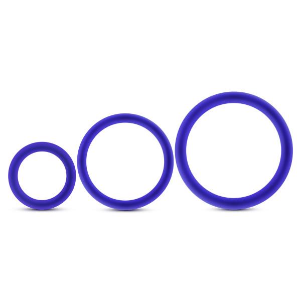 Performance VS4 Pure Premium Silicone Cockring Set Indigo - Image 2