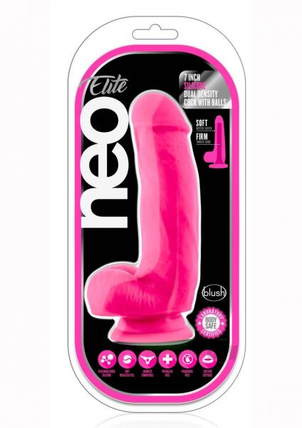 Neo Elite Dd Cock W/balls 7 Pink