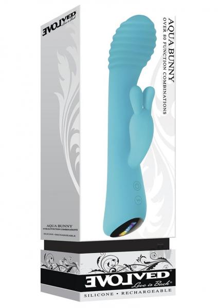 Aqua Bunny Blue Soft Rabbit Vibrator - Image 3