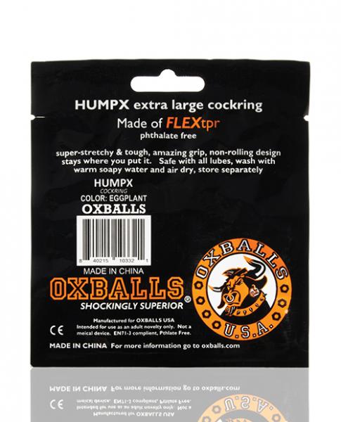 Oxballs Humpx Extra Large Cock Ring Eggplant Purple - Image 4