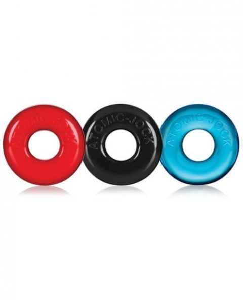 Ringer 3 Pack Do Nut 1 Cock Rings Multi-Color