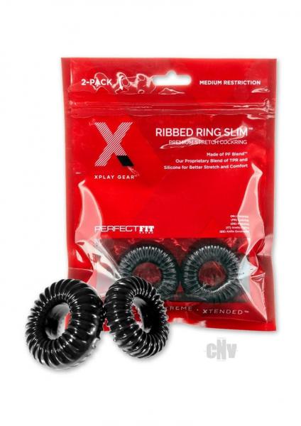 Xplay Pf Blend Pack Ribbed Slim Ring 2pk