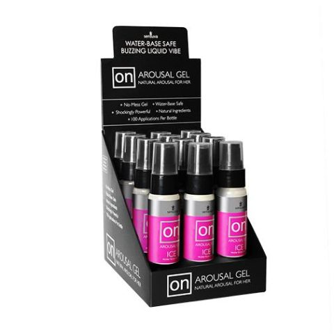 On For Her Arousal Gel Ice 12 Count 1oz Bottle Display