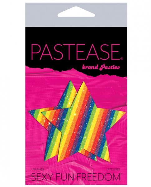 Pastease Rockstar Glittering Double Rainbow Star - Image 2