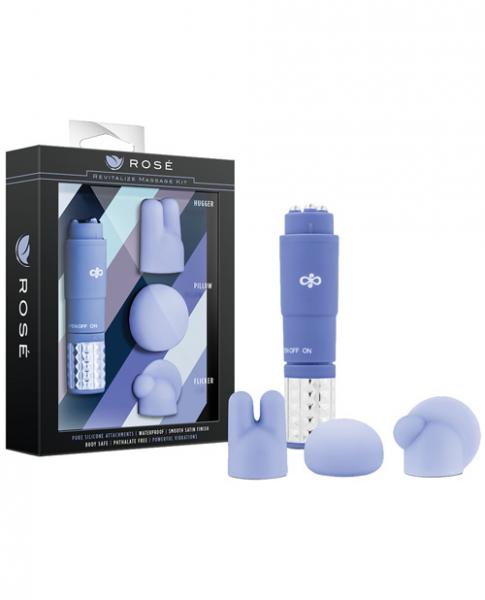 Revitalize Massage Kit with 3 Silicone Attachments Purple - Image 3