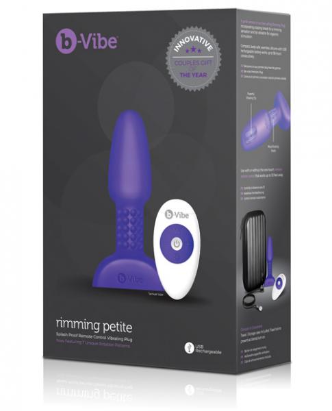 B-Vibe Rimming Petite Purple Butt Plug - Image 3
