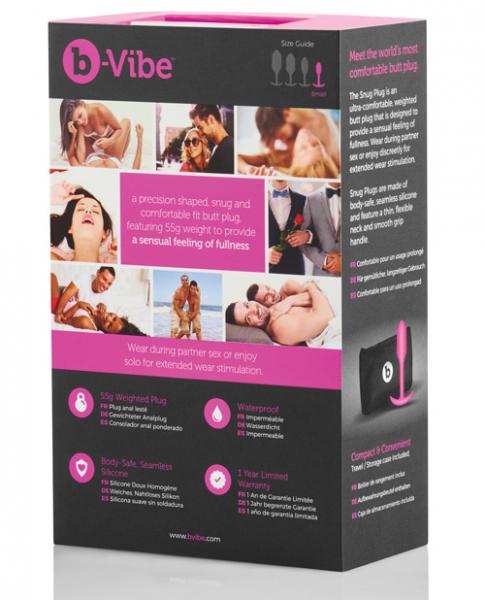 B-Vibe Snug Plug 1 1.94 ounces Weight Fuchsia - Image 4
