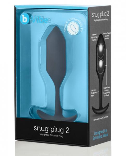 B-Vibe Snug Plug 2 4.02 ounces Weight Black - Image 3
