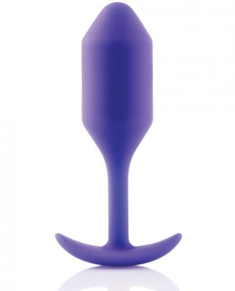 B-Vibe Snug Plug 2 Weighted 4 ounces Purple