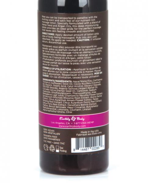 Earthly Body Hemp Seed Massage Lotion Skinny Dip 2oz - Image 2