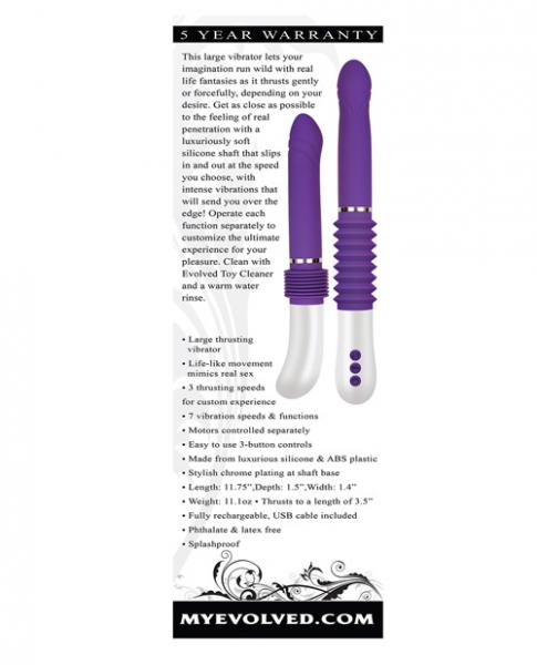 Infinite Thrusting Sex Machine Purple Vibrator - Image 4