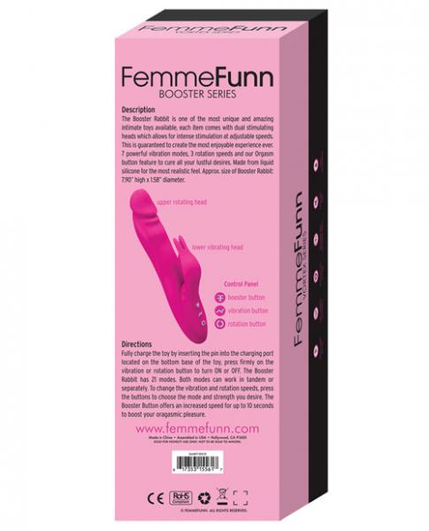 Femmefunn Booster Rabbit Vibrator Pink - Image 3