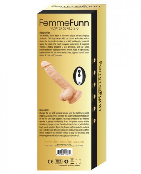 Femmefunn Wireless Turbo Baller 2.0 Beige Vibrator - Image 3