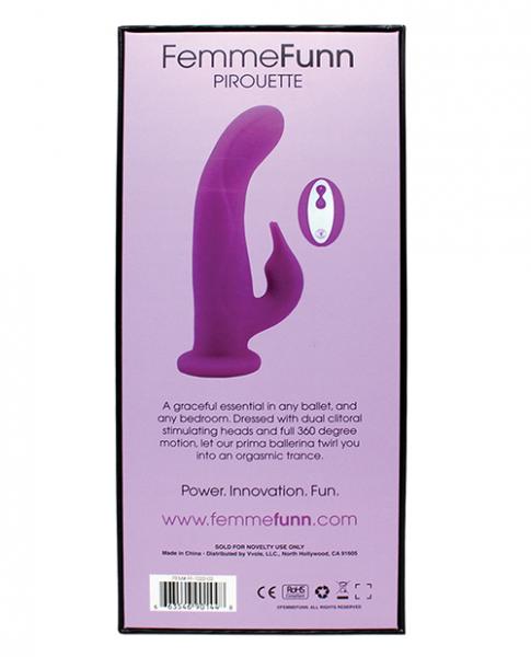 Femmefunn Pirouette Purple Rabbit Vibrator - Image 4