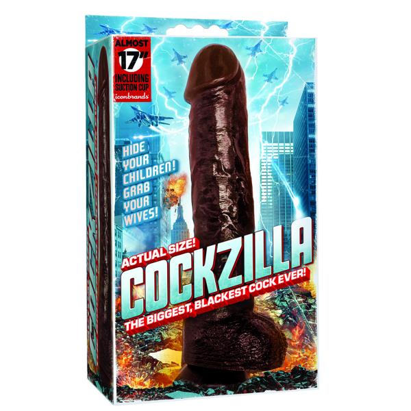 Cockzilla 16.5 inches Black Realistic Dildo - Image 2