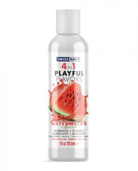 Swiss Navy 4 In 1 Playful Flavors Watermelon - 1 Oz