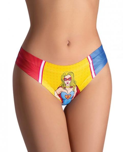 =mememe Comics Wonder Girl Printed Thong Sm