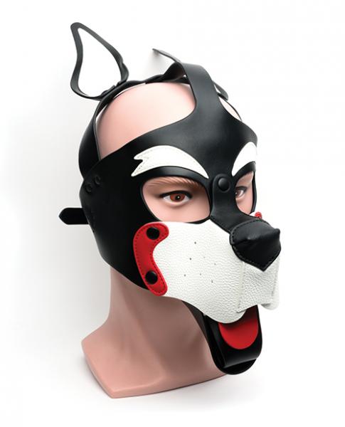 665 Playful Pup Hood - O/s Red/Black/White
