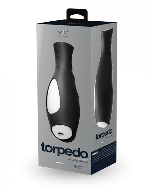 Torpedo Vibrating Rechargeable Stroker Just Black - Image 2