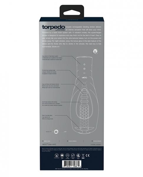 Torpedo Vibrating Rechargeable Stroker Just Black - Image 3