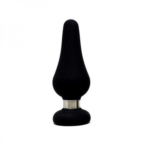 Figo Tear Drop Anal Plug Large Silicone Black