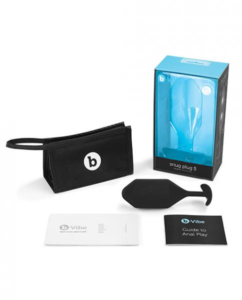 B-Vibe Snug Plug 5 Black Large Butt Plug - Image 2