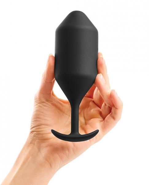 B-Vibe Snug Plug 5 Black Large Butt Plug - Image 4