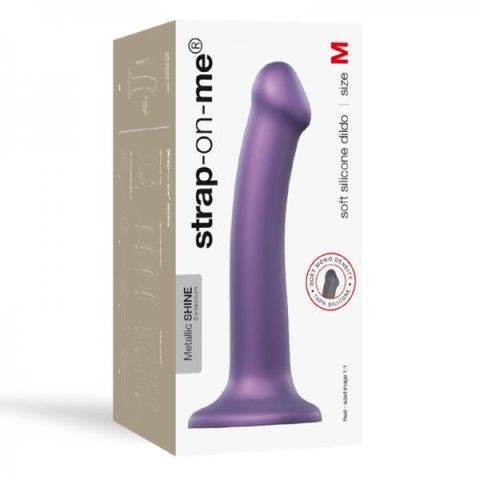 Strap-on-me Mono Density Dildo Metallic Purple Size M - Shine